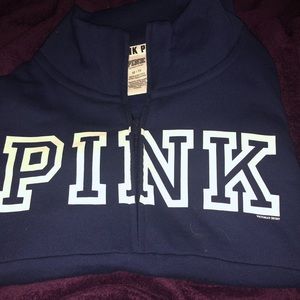 victoria’s secret PINK crew neck zip up